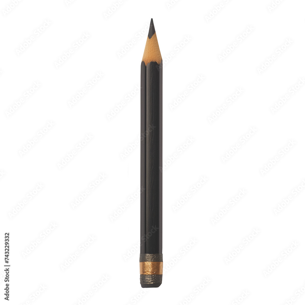 Classic Black Graphite Pencil with Gold Ferrule