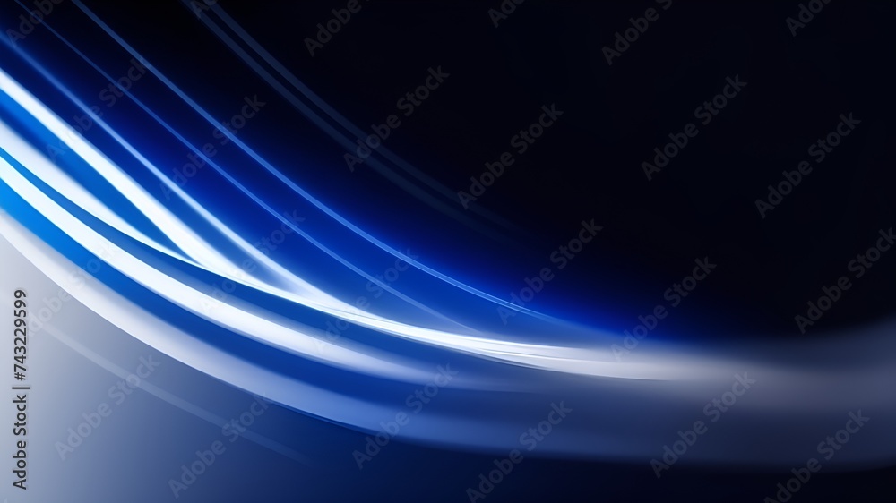 White blue black blurred abstract gradient on dark grainy background, glowing light