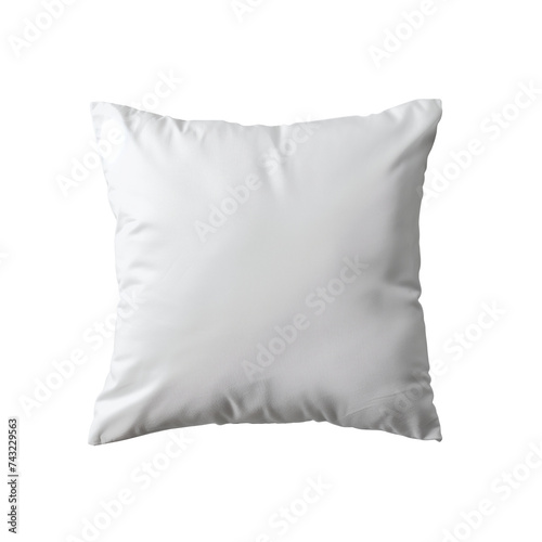 Elegant White Satin Cushion on Neutral Background