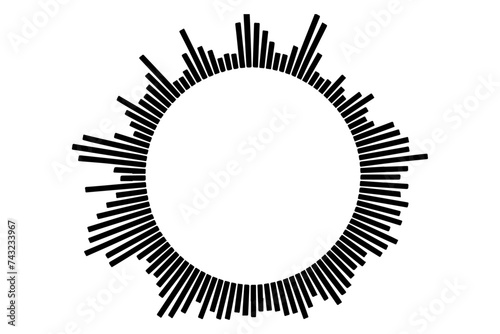 sound waveform pattern for radio podcasts, music player, video editor, voice message in social media chats, voice assistant, recorder. vector illustration