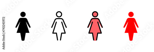 Female icon vector illustration. woman sign and symbol