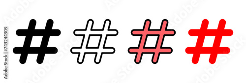 Hashtag icon vector illustration. hashtag sign and symbol