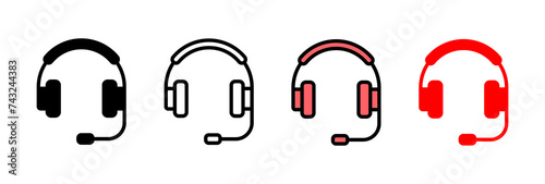Headphone icon vector illustration. Headphone sign and symbol