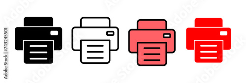Print icon vector illustration. printer sign and symbol