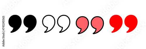 Quote icon vector illustration. Quotation mark sign and symbol