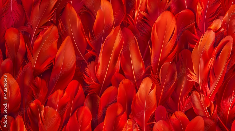 pattern made from Scarlet Macaw feathers : Generative AI pattern made from Scarlet Macaw feathers : Generative AI