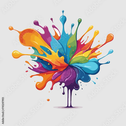 abstract colorful background, colorful paint splash © A.Selawi