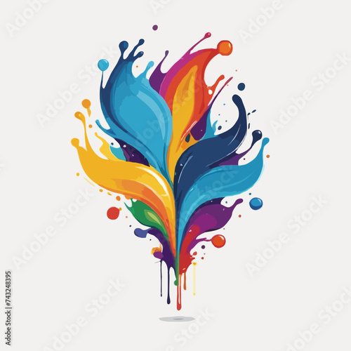 abstract colorful background, colorful paint splash