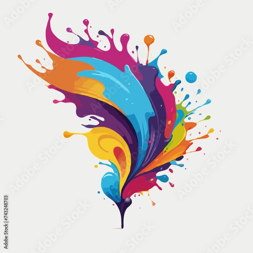 abstract colorful background, colorful paint splash  © A.Selawi