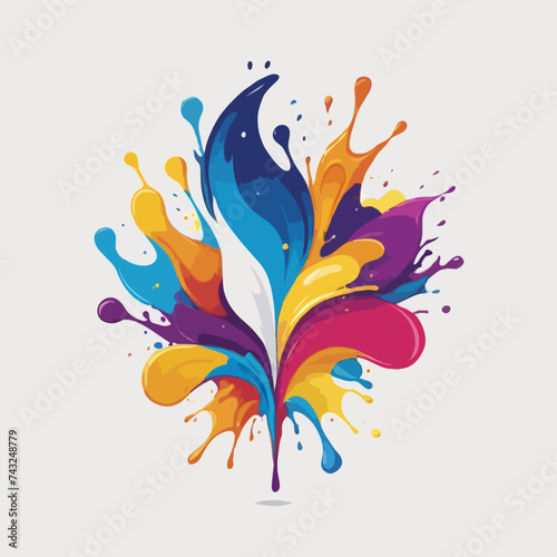 abstract colorful background, colorful paint splash 