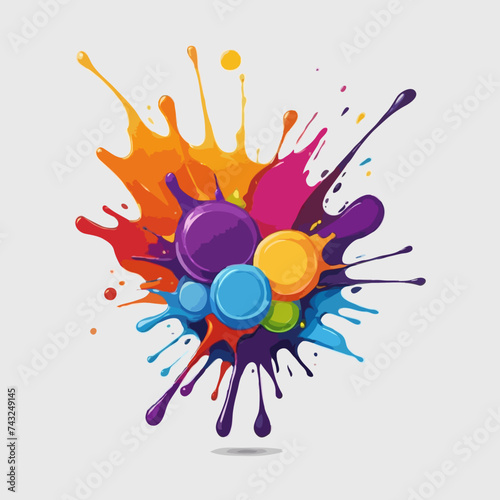 abstract colorful background, colorful paint splash 