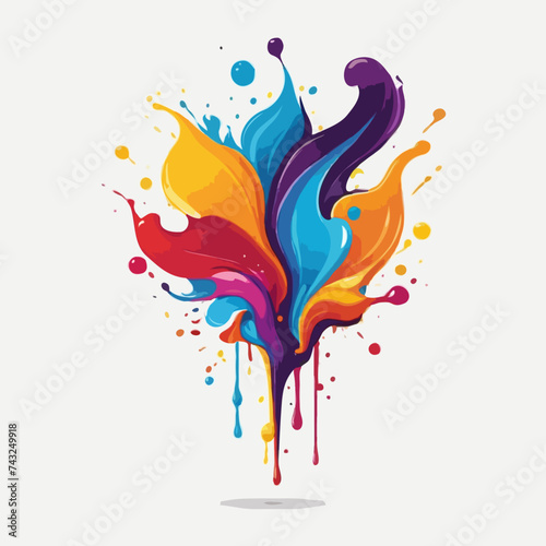 abstract colorful background, colorful paint splash © A.Selawi