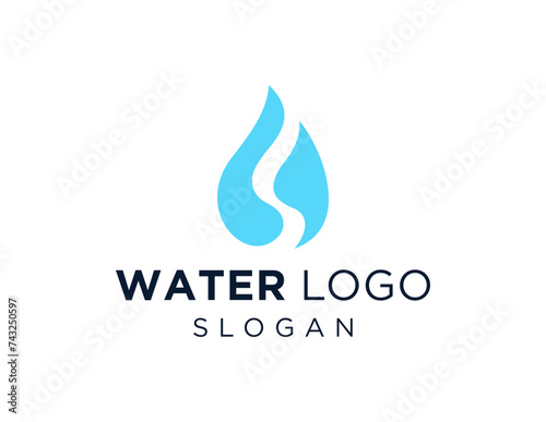 The logo design is about Water and was created using the Corel Draw 2018 application with a white background.