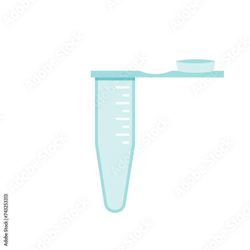 Microcentrifuge tube science vector illustration graphic icon symbol