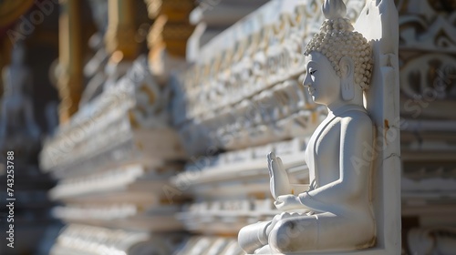 Wat Suan Dok monastery in Chiang Mai Thailand : Generative AI photo