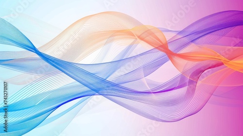 Trendy gradient smoke wave   colorful background. soft lines creative smoke swoosh style.