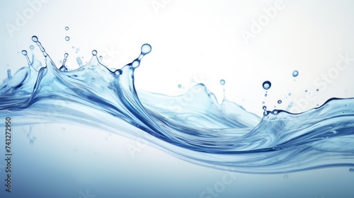 Close-up of water drop and waves