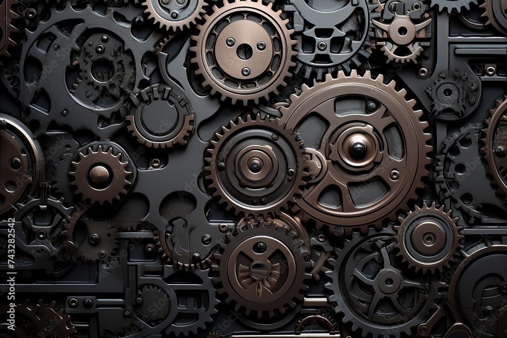 Mechanical background with gears and cogwheels. Mechanical background with gears and cogwheels.