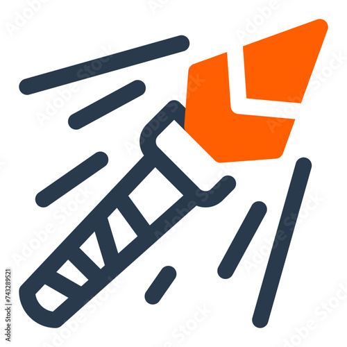 Pointed Spear Vector Illustration for Game Asset