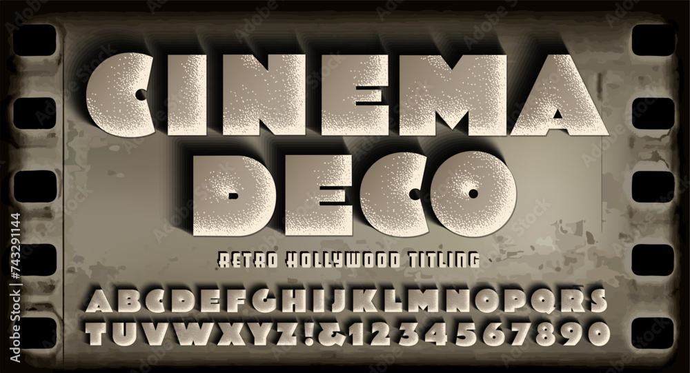 An early Hollywood Art Deco lettering style as used in classic cinema ...