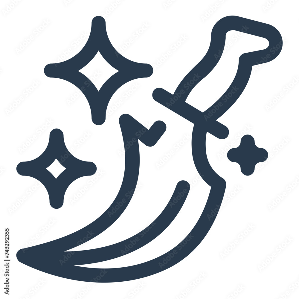 Sharp Dagger Vector Illustration for Game Asset