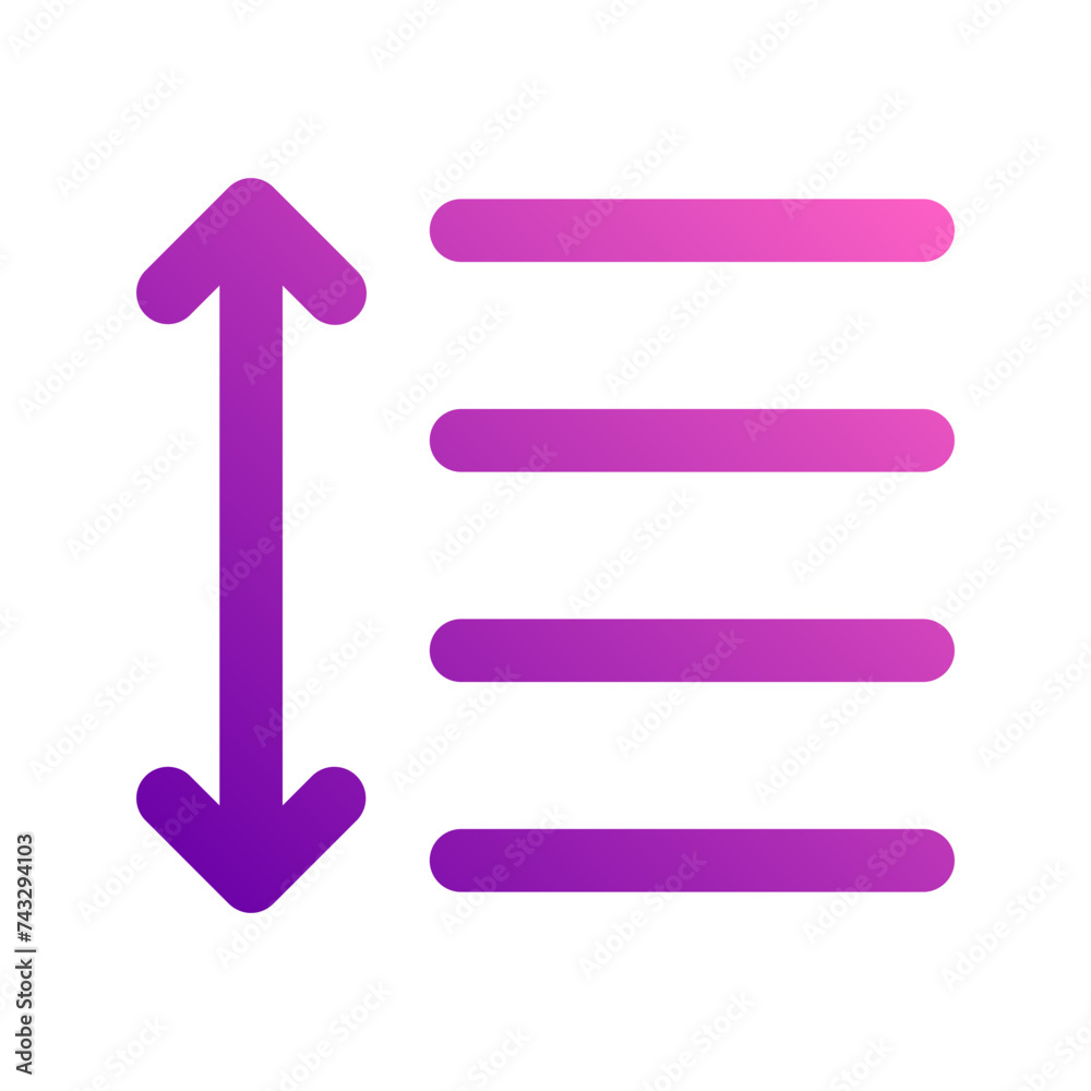 line spacing gradient icon line spacing gradient icon