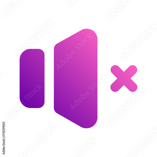 mute gradient icon