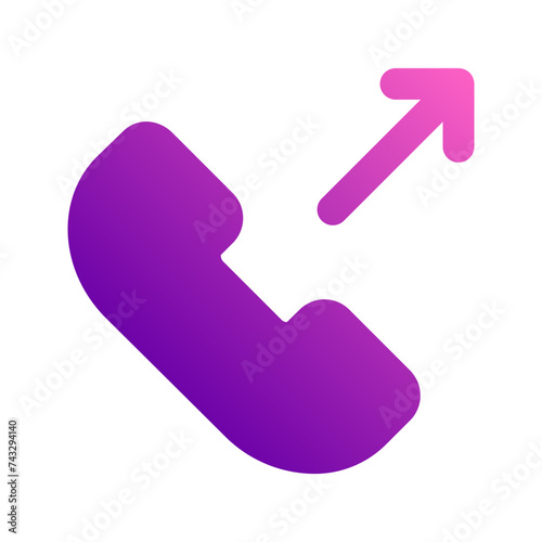 outgoing call gradient icon