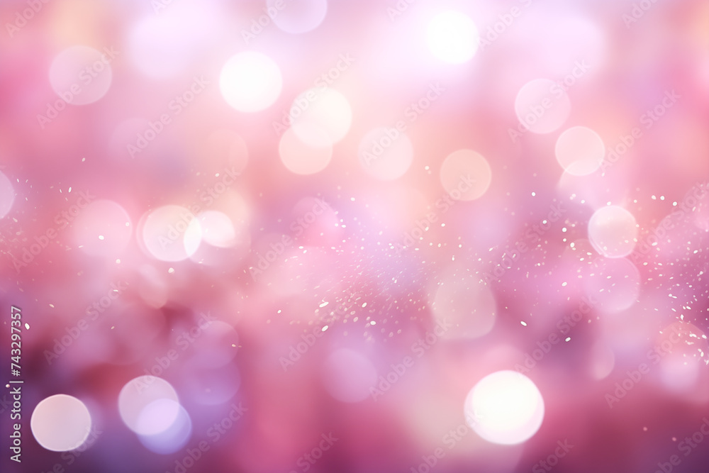 Unfocused, blurred glowy bokeh, festive blur sparkle background. Soft focus lights background.Magical.
