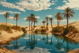 oasis in the middle of the desert