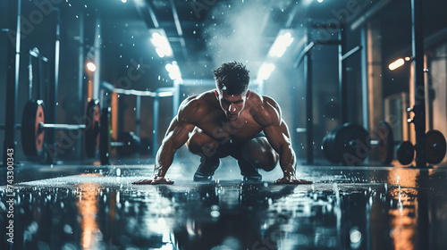 Strength in Motion: A Man's Gym Journey with Weights photo