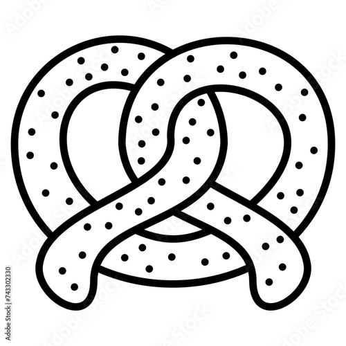 Pretzel  Icon Element For Design