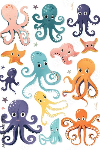 Octopus Sticker Collection