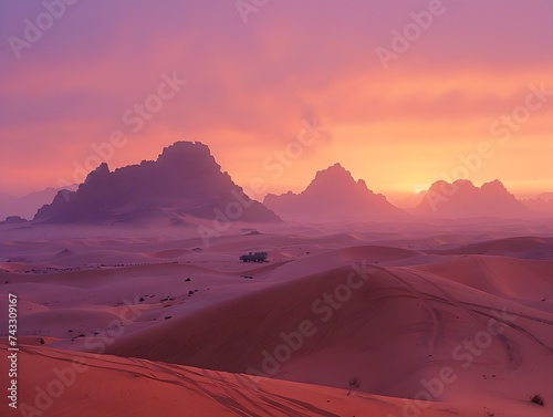 Exploring into Africa's stone deserts like the Sahara offers a glimpse into the raw beauty and power of the earth photo