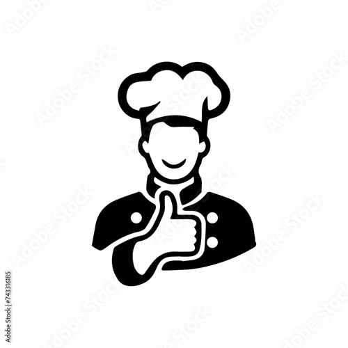 Simple Flat Chef Logo Vector