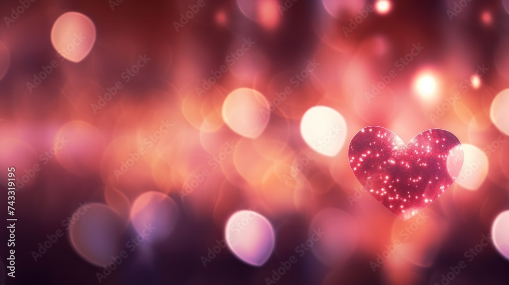Abstract hearts blurred background