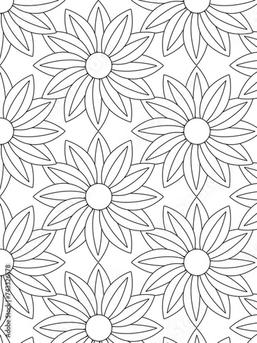 Flower mandala illustration. Oriental pattern, vintage decorative elements. Mandala Coloring Pages. Mandala Coloring Book. Seamless vector
