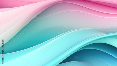 Abstract waves background in green and pink colors