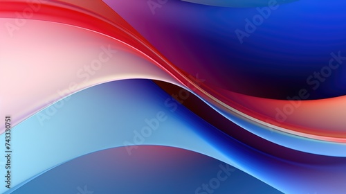 Abstract waves background in red and blue colors