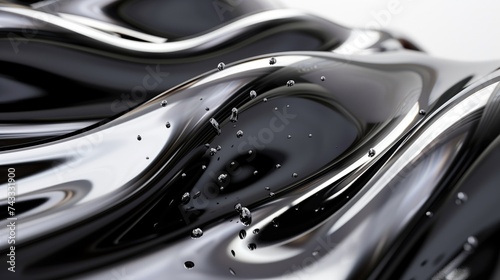 Wallpaper Mural Abstract digital background with smooth silver in fluid colors Torontodigital.ca