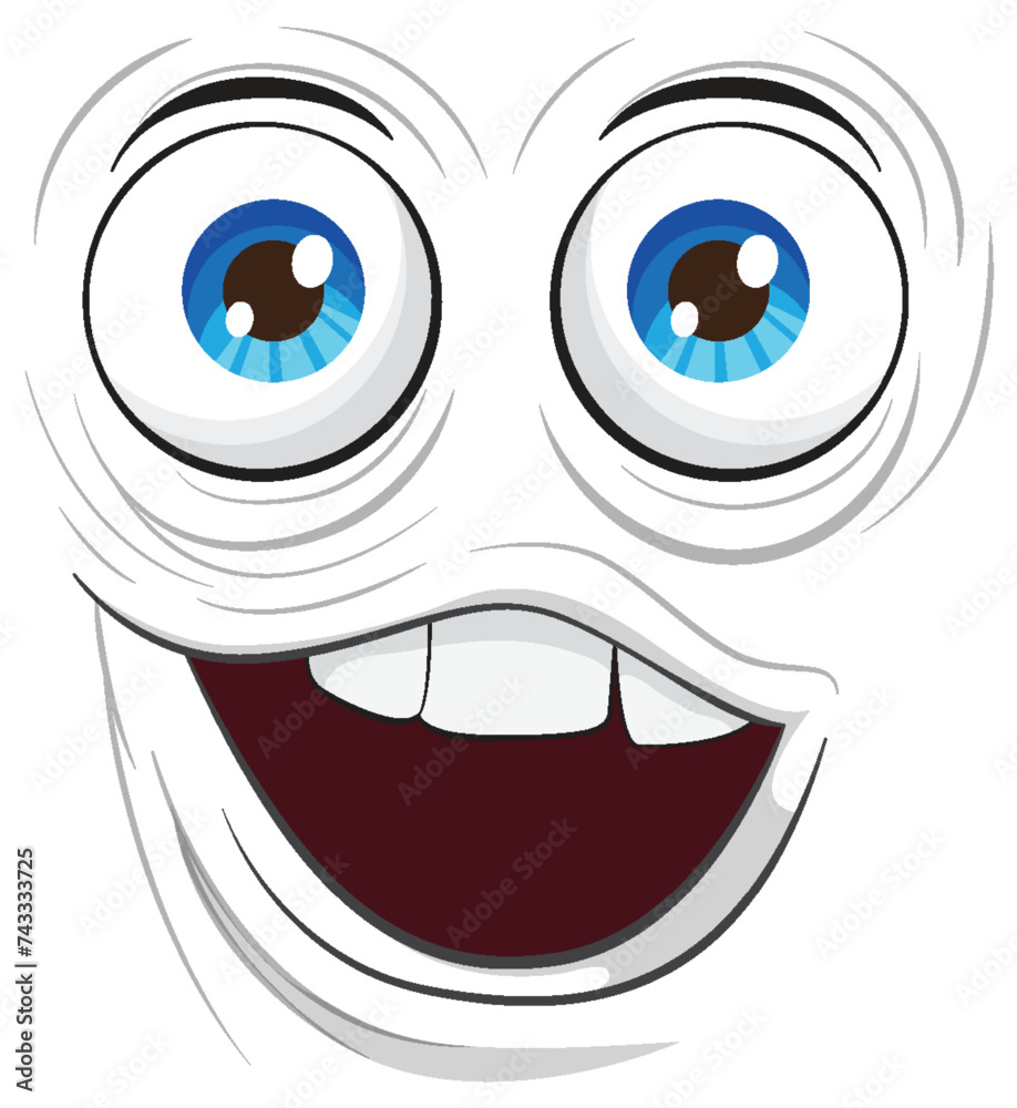 Vector illustration of a happy, smiling face Vector illustration of a happy, smiling face
