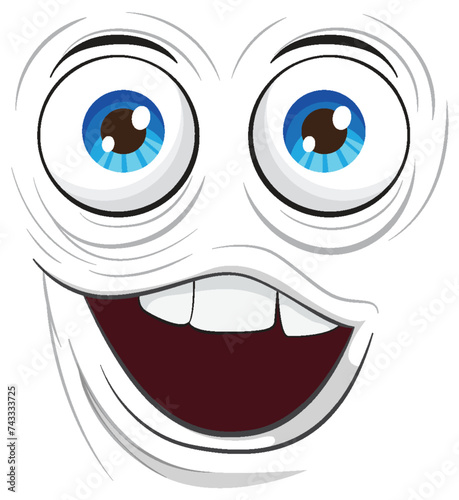 Vector illustration of a happy, smiling face