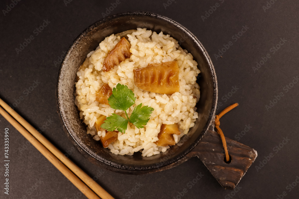 Takenoko Gohan or Bamboo Rice is a Simple Rice Dish Cooked in Dashi