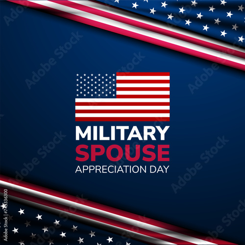 Military Spouse Appreciation Day Background Vector Illustration 