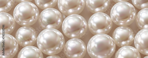  background pattern of clean white pearls.