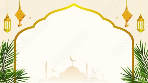 Beautiful Minimalist Ramadan Promotion Background photo