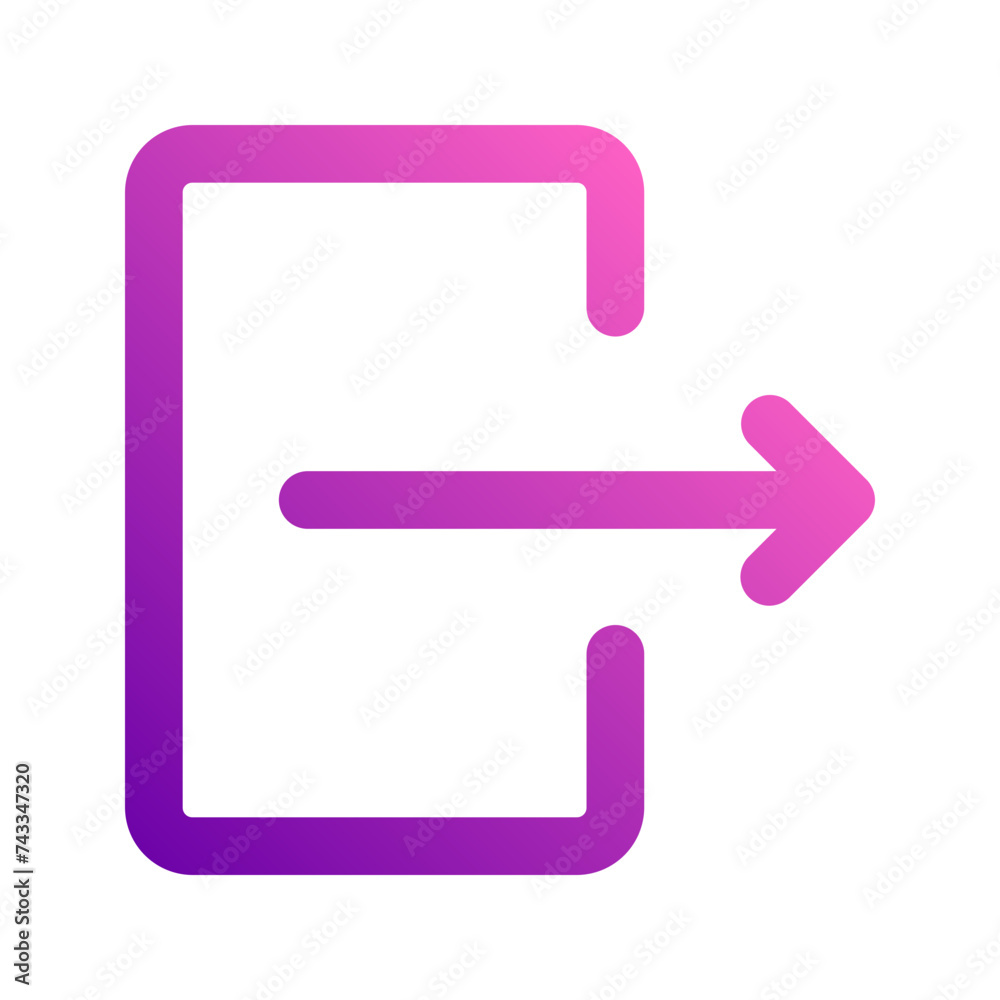 logout gradient icon logout gradient icon