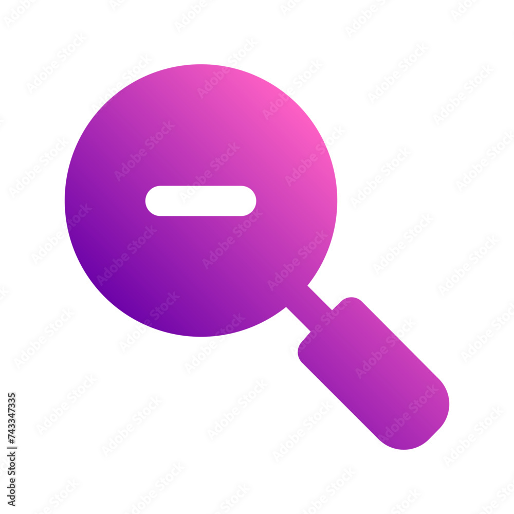 magnifying glass gradient icon