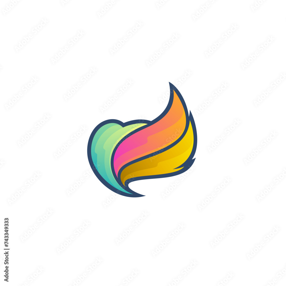 Eagle logo template, animal design with colorful, wing icons Eagle logo template, animal design with colorful, wing icons