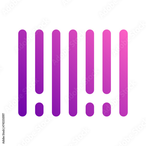 barcode gradient icon